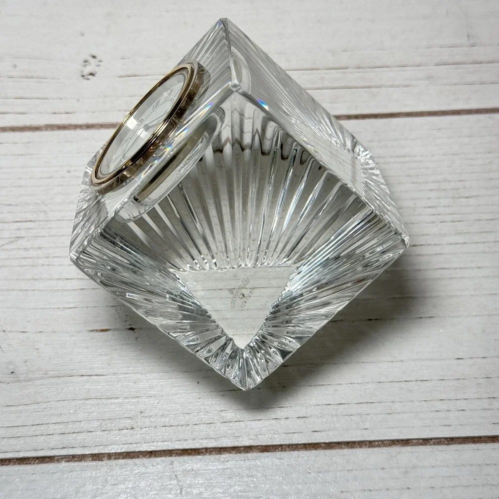 Waterford Crystal Meridian‎ Pyramid Clock Signed Ireland